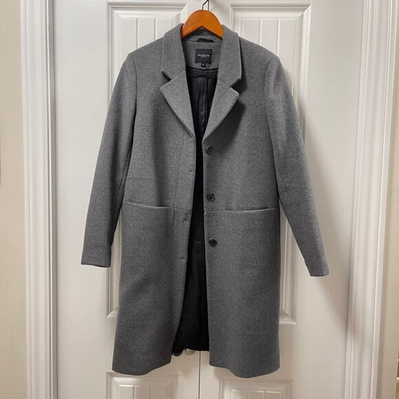 Selected Femme Wool Blend Coat Grey –XS - Picture 8 of 16